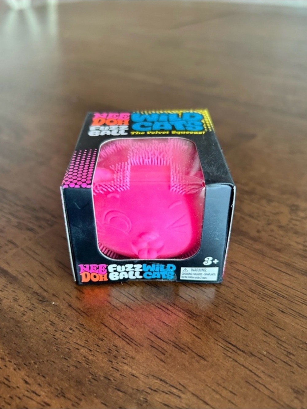 NeeDoh Wild Cats Fuzz Pink Collectible Toy